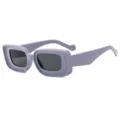 Gafas de sol de moda para mujer con montura cóncava gruesa, protección UV elegante. - Bisagra de Metal / C6 Púrpura Gris
