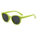 Kids polarized sunglasses neon green round frame uv protection cute baby eyewear variant - C6 Green Frame Green Legs