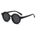 Kids polarized round sunglasses black frame outdoor sun protection eyewear for boys and girls - Black (C4)