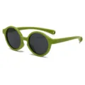 Kids round sunglasses green frame UV protection baby eyewear summer outdoor sun glasses - C7 Green