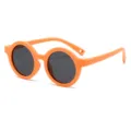 Occhiali da sole tondi per bambini in arancione vivace, protezione UV elegante per tutti. - Arancione (C7)