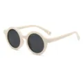 Occhiali da sole rotondi polarizzati per bambini protezione UV montatura beige chic - Bianco (C10)
