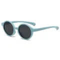 Baby round sunglasses light blue flexible toddler polarized UV400 eyewear for summer outdoor - C12 Lake Blue