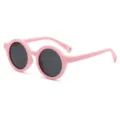Occhiali da sole rotondi rosa per bambini, lenti polarizzate carine per ragazzi e ragazze. - Rosa (C12)