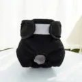 Schwarze Haustier Hund Sanitätshose physiologische Windel mit sicherem Verschluss und Schwanzloch. - XS / Hündin Physiologische Hose / Schwarz