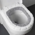 Fundas Asiento Inodoro Peluche Espeso Forma O Gris Bicolor Alfombrilla Bano Suave - Gris surtido