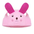 Cute pink bunny ears pet hat for dogs and cats, soft plush headwear for small medium pets. - L / Rabbit / Rose Red