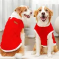 Abbigliamento invernale in peluche rosso per animali domestici gilet caldo per cani pile - Quadri Rossi