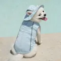 Breathable summer pet cooling vest and sun hat set for dogs and cats, light blue outdoor wear. - XS(Chest 30cm 0.5-1.5kg) / Light Blue Reflective Ice Silk Vest and Hat Set