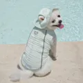 Summer breathable pet cooling vest and sun hat set for dogs, lightweight mesh fabric. - XS(Chest 30cm 0.5-1.5kg) / Mint Green Reflective Ice Silk Vest and Hat Set