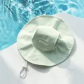 Breathable green pet sun hat with adjustable drawstring for outdoor summer protection. - Mint Green Hat