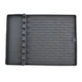 Silikon Grillmatte Outdoor Camping Werkzeugablage Küche Abtropfmatte Dunkelgrau Neu - 40*29cm
