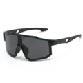 Gafas de Sol de Ciclismo Negras Gran Montura Deporte A prueba de viento Bicicleta - Montura Negra Gris Completo
