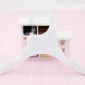 White plastic clothes hanger for small pet puppy clothes and children apparel display setup. - Small - Approx. 18cm Long / White