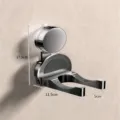 Gun grey ABS suction hair dryer holder wall mounted bathroom blow dryer storage rack with cord wrap - Hair Dryer Holder / Gunmetal