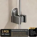 Suction cup mop holder wall mounted broom gripper heavy duty grey storage clip for bathroom - 1PC / Luxury Grey
