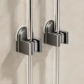 Suction cup mop holder wall mounted broom gripper storage clip for bathroom gray 2pack - 2-Piece Set / Luxury Grey