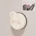 Vacuum Suction Hook White Wall Mounted Hook for Bathroom Kitchen Wall Hanger Piece - U-Shaped Single Hook / 1 Piece/Pack / Cream Style - Bagged