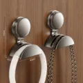 Gunmetal suction cup hook, punch-free heavy duty wall hanger for bathroom, clothes and bags. - Pack of 2 / Gunmetal Gray