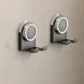 Punch-free suction cutting board hook, gun-metal carbon steel wall-mounted kitchen storage rack. - 2 Pcs/Set / Gun Grey