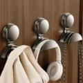 Gunmetal grey suction cup hook, heavy duty punch-free wall hanger for door, 3 pack - 3 Pieces/Pack / Gunmetal Gray