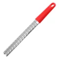 Stainless steel cheese grater with red handle for lemon zesting and kitchen shredding. - Style 2 / Red