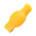 Yellow plastic chestnut opener nut cracker tool with spiral anti-slip grip and metal hinge pin. - 64g Pack (Bagged) / Yellow