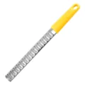 Stainless steel lemon zester and cheese grater with yellow handle, ideal kitchen tool. - Style 2 / Yellow