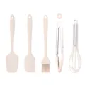 Mini ensemble d'ustensiles de cuisine en silicone alimentaire résistant à la chaleur pro - Kit de pâtisserie 5 pièces (sac OPP)