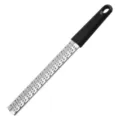Stainless steel cheese grater and lemon zester with ergonomic handle for kitchen cooking. - Style 2 / Black