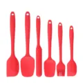 Set di spatole in silicone rosso utensili da cucina pennello per dolci resistente - Rosso