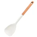 Spatule de cuisine en silicone avec manche en bois, antiadhésive et résistante à la chaleur. - Cuillères de service extra larges
