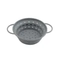 Round collapsible silicone colander kitchen vegetable washing basket with dual handles grey - Colander Basket / S / Gray