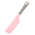 Grande spatola in silicone, raschietto da cucina rosa e grigio per crema torta. - Raschietto Lungo Grande / 130.00g / Rosa