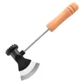 Stainless steel meat tenderizer axe hammer with wooden handle for steak kitchen cooking. - Meat Tenderizer Hammer / Stainless Steel