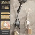 Supporto per soffione doccia a ventosa regolabile per bagno, rimovibile e senza foratura. - Set da 2 Pezzi / Multicolore