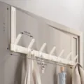 Türhaken Regal Hänge-Organizer mehrfach Haken Kleiderbügel für Schlafzimmertür Aufbewahrung - 7-Haken Regal / Standardtür / Creme