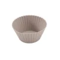 Silicone cupcake mold muffin baking cup circular pastel purple kitchen baking tool set - Round / Gray