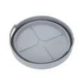 Round collapsible silicone air fryer liner grey heat resistant baking tray for kitchen cooking - Round / 138g Pack / Gray