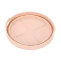 Klappbare Silikon Heissluftfritteuse Matte Runde Hitzebestaendige Backform mit Griffen und Teiler - Rund / 138g Packung / Rosa