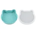 Silicone Cat Air Fryer Liner Cute Baking Mat Food Grade Bento Box Food Container - Cat Design 215g (Blue)