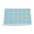 Stampo per vassoio per cubetti di ghiaccio in silicone con coperchio per gelatina e pappa - 24 Griglie / Verde