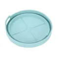 Runde klappbare Silikon Heissluftfritteuse Matte hitzebestaendige Backform fuer Ofen - Rund / 138g Packung / Blau