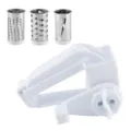 Hand crank cheese grater and rotary vegetable shredder with three stainless steel blades - Triple Knife Holder (PP Bag)