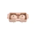 Stampo per ghiaccio in silicone per whisky, doppia sfera, rosa, facile sformatura - 2 scomparti / Rosa