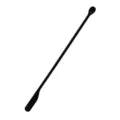 Black double ended silicone cosmetic spatula mini scraper for makeup jar baking jam spoon use - L / Black