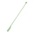 Light green dual-ended silicone cosmetic spatula and mini spoon for makeup bottle or baking use. - L / Green