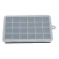 24 Gitter Silikon Eiswürfelform mit Deckel, flexible quadratische Eisform für die Küche. - 24 Gitter / Grau