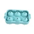 6-cavity silicone ice ball mold for whiskey and cocktails, flexible blue ice cube tray maker. - 6 Grids / Green