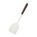 Espátula de silicona con mango de madera, utensilio de cocina antiadherente resistente. - Espátula / Blanco